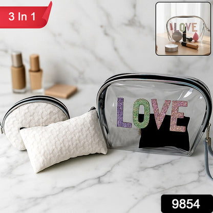 3-in-1 Premium Makeup Bag Set