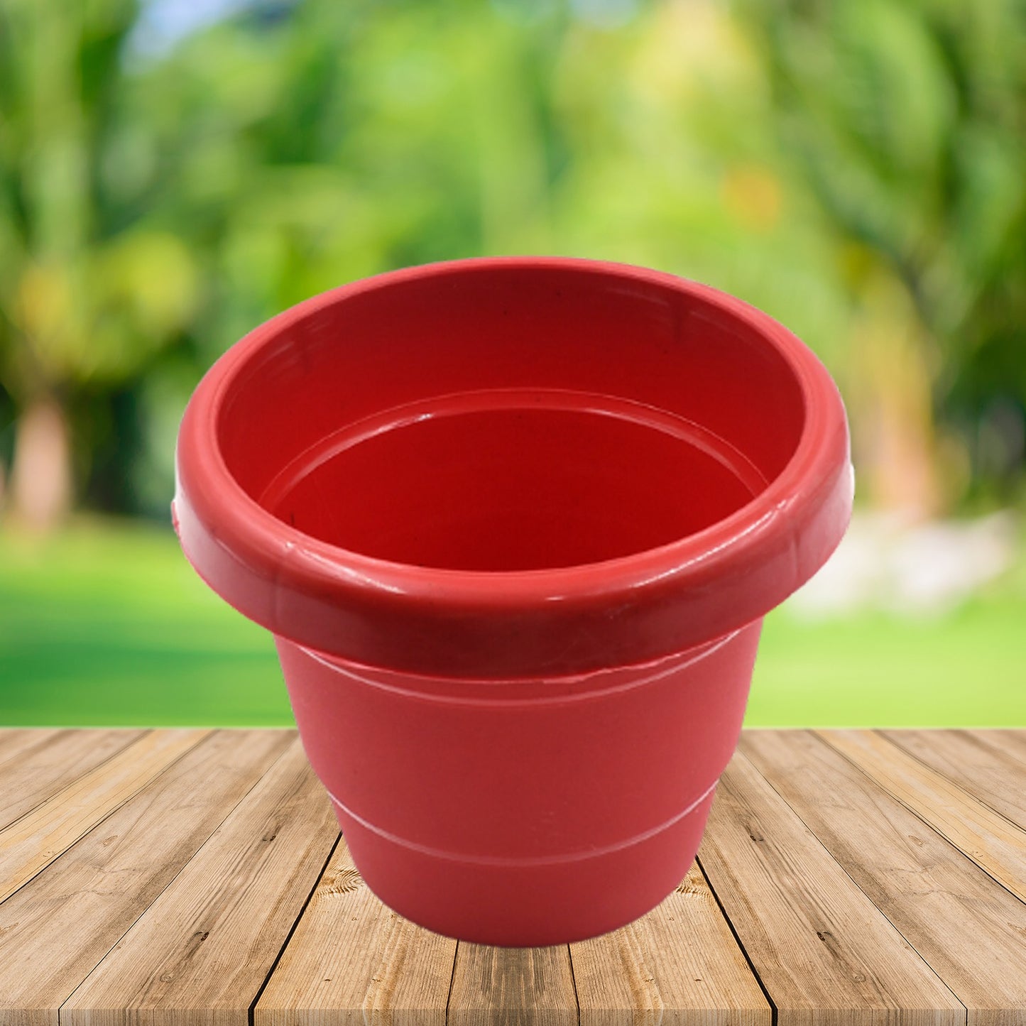 Plastic Heavy Duty Plant Pot Indoor Outdoor Garden Planter 13 cm Decorative Flower Pot Gamla Pack of 1