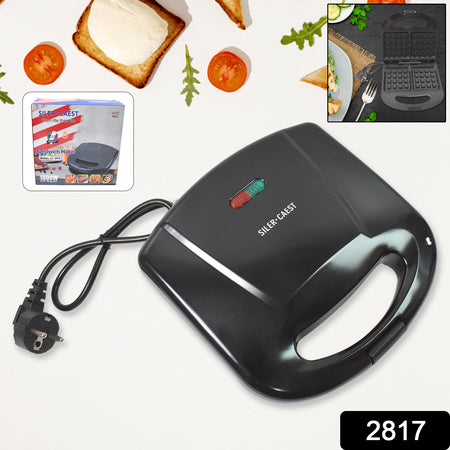 Electric Non-Stick Waffle Maker – 2 Slice Square Waffle Machine with Indicator Lights and Cool Touch Handle for Crispy Homemade Waffles