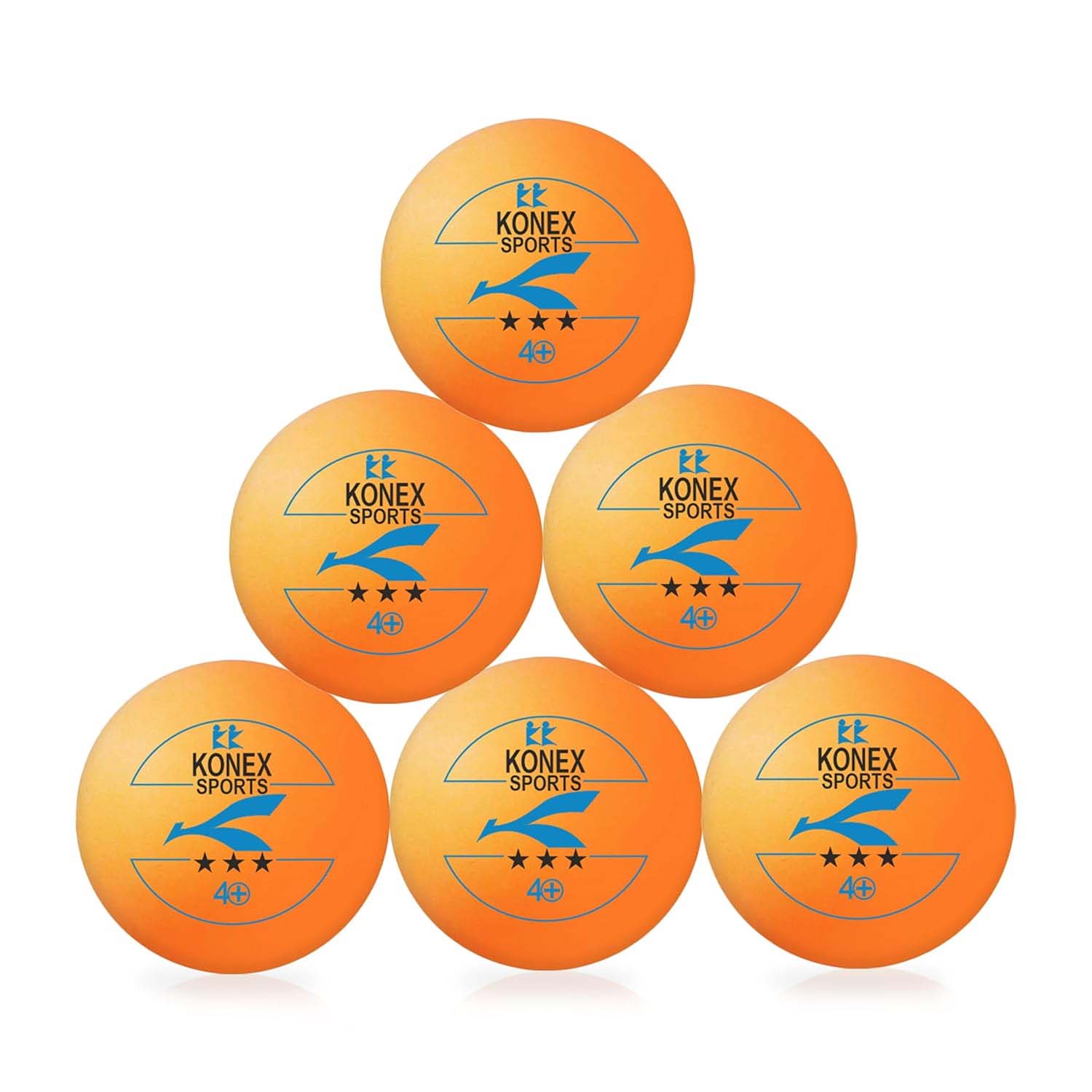 Professional Table Tennis Balls 3 Star 40+ Seamless ABS Plastic High Bounce Ping Pong Balls for Indoor and Outdoor Training Practice and Tournament Play (Set of 6 Pcs)