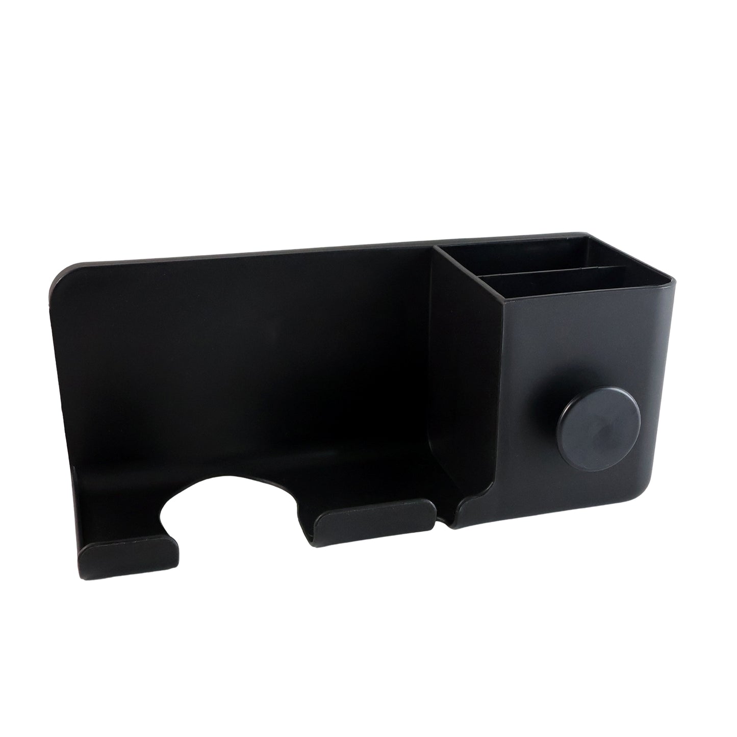 Wall Mounted Hair Dryer Holder With Multipurpose Organizer Shelf And Hook