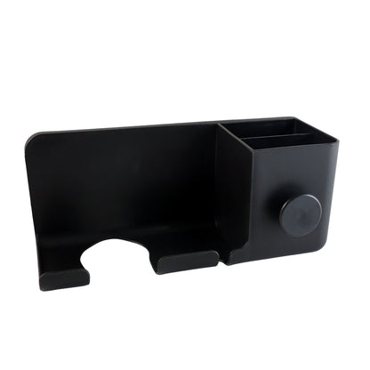 Wall Mounted Hair Dryer Holder With Multipurpose Organizer Shelf And Hook