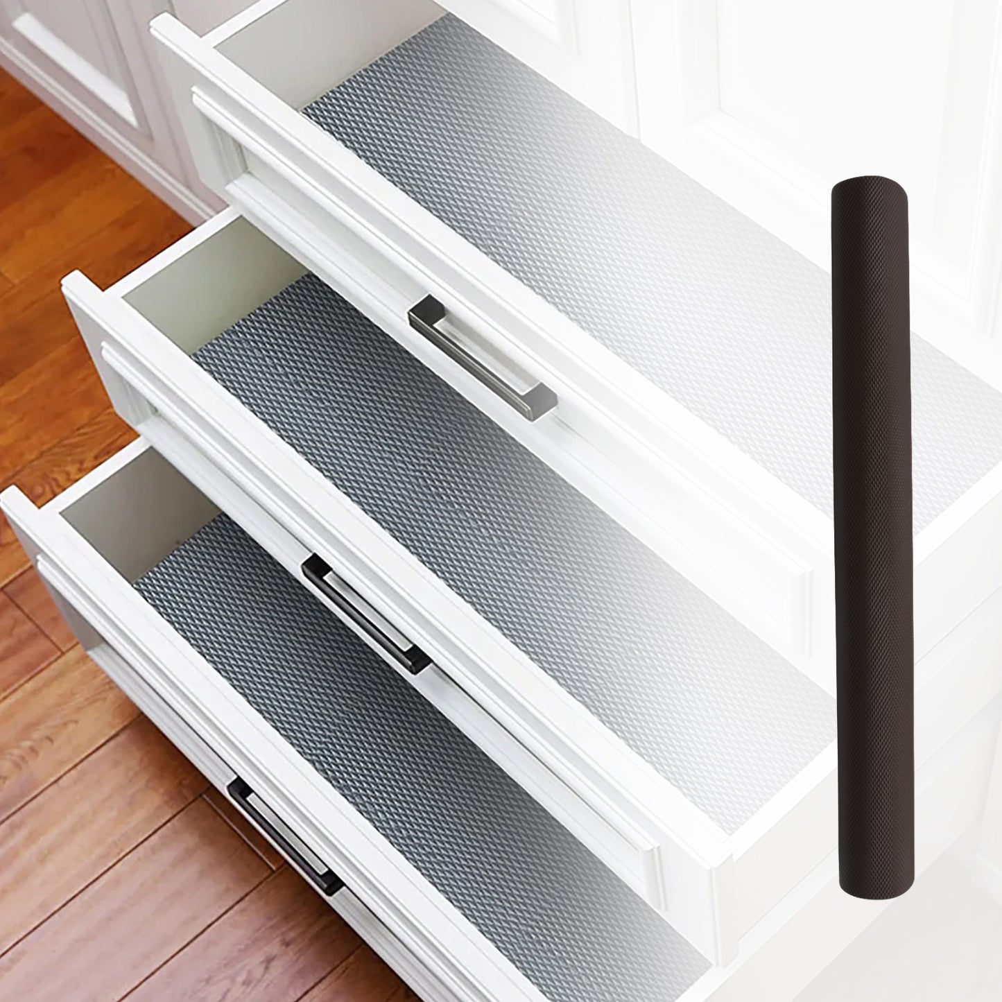 Multipurpose Anti-Slip Bathroom Kitchen Cabinet Drawer Shelf Mat Liner Roll (45cm x 3m)