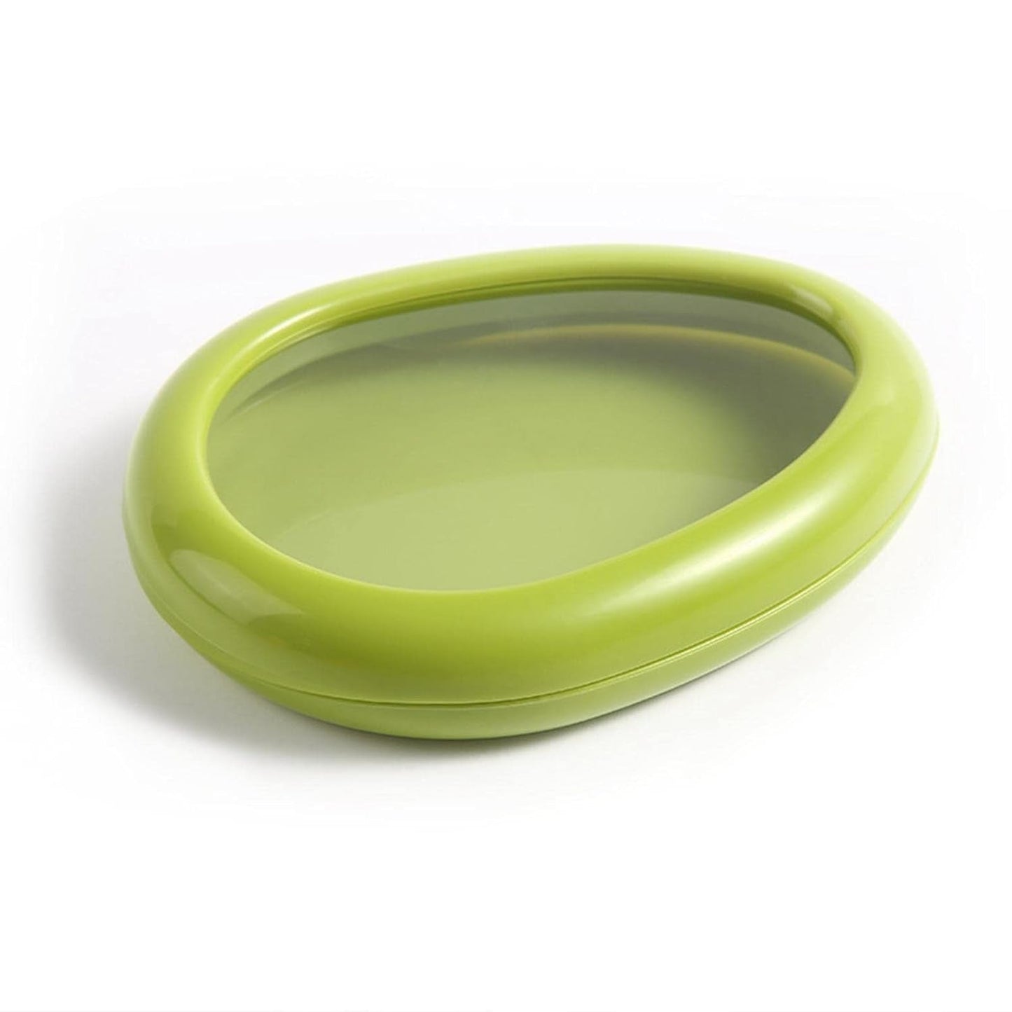 Green Oval Shape Vegetable Container Premium Fruit Saver Keeper for Kitchen Organization and Refrigerator Storage (1 Pc)