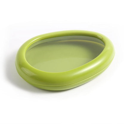 Green Oval Shape Vegetable Container Premium Fruit Saver Keeper for Kitchen Organization and Refrigerator Storage (1 Pc)