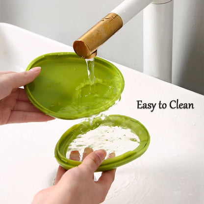 Green Oval Shape Vegetable Container Premium Fruit Saver Keeper for Kitchen Organization and Refrigerator Storage (1 Pc)