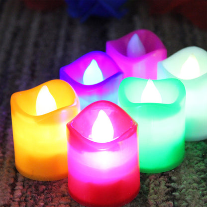 24 Pieces Festival Decorative LED Tealight Candles Battery Operated Flameless Multicolor Candles for Wedding, Birthday, Party, Home Decoration and Gifts