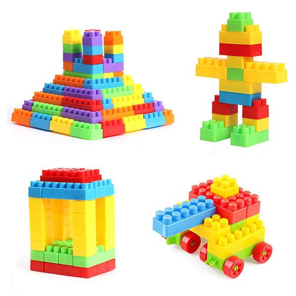 Kids Building Blocks Set with Storage Bag – Approx. 100 Pieces Educational Construction Toy for Boys and Girls Age 3 Plus
