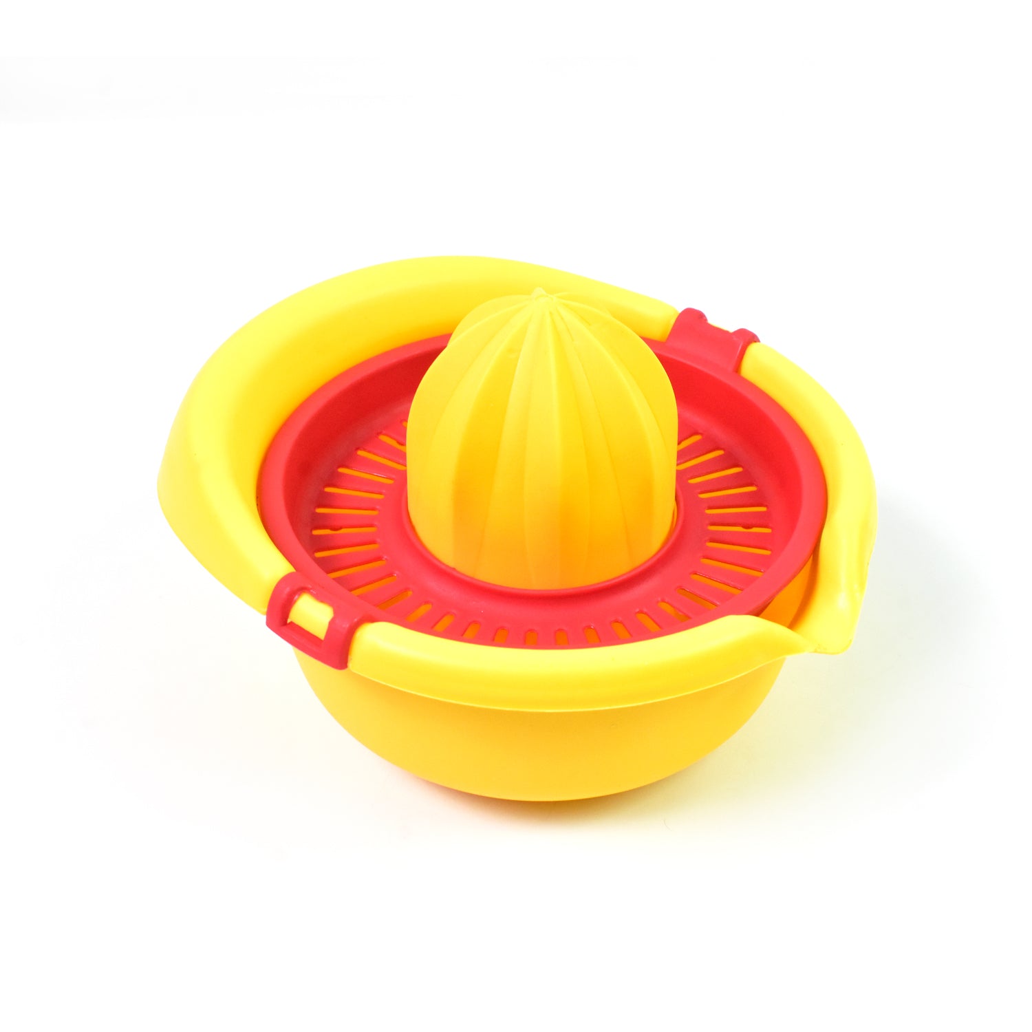 Manual Orange Juicer Hand Press 300 ML Food Grade ABS Citrus Juicer with Strainer and Juice Cup for Orange Lemon and Mosambi Pack of 1