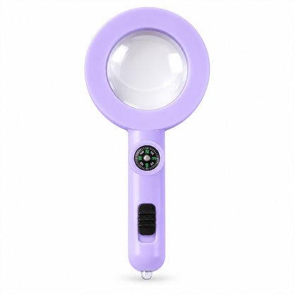 Handheld Magnifying Glass With Led Light And Compass For Nature Exploration (1 Pc)