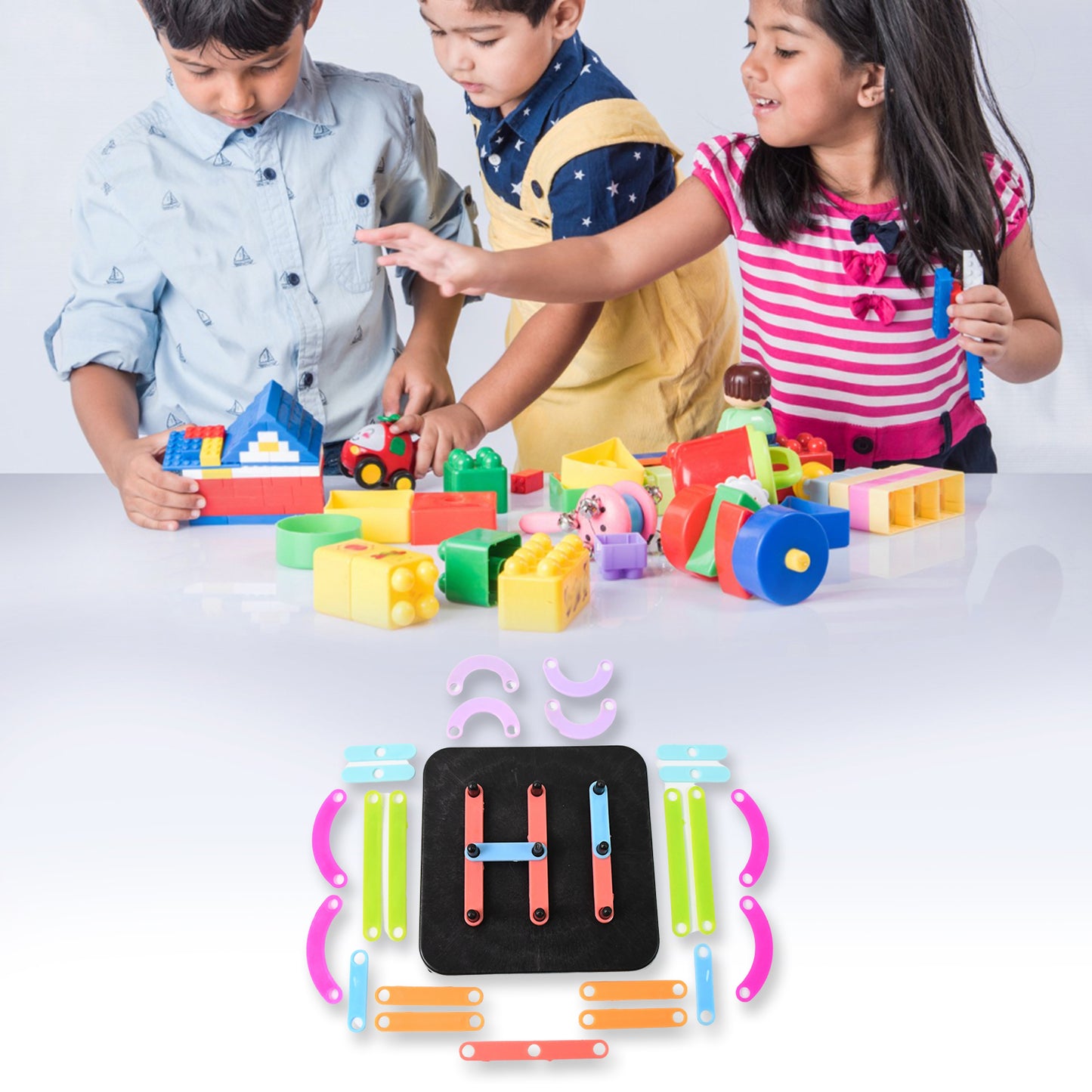 Alpha Numeric Puzzle Toy for Kids Alphabet and Number Construction Learning Puzzle Multi Activity Educational Toy for 3 to 5 Years Pack of 1