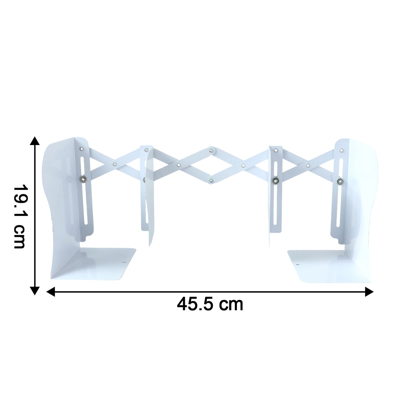 Adjustable Telescopic Iron Desk Book Stand with Expandable Accordion Design Heavy Duty Metal Book Organizer for Books Files Magazines and Documents Home Office and Study Use (1 Pc)