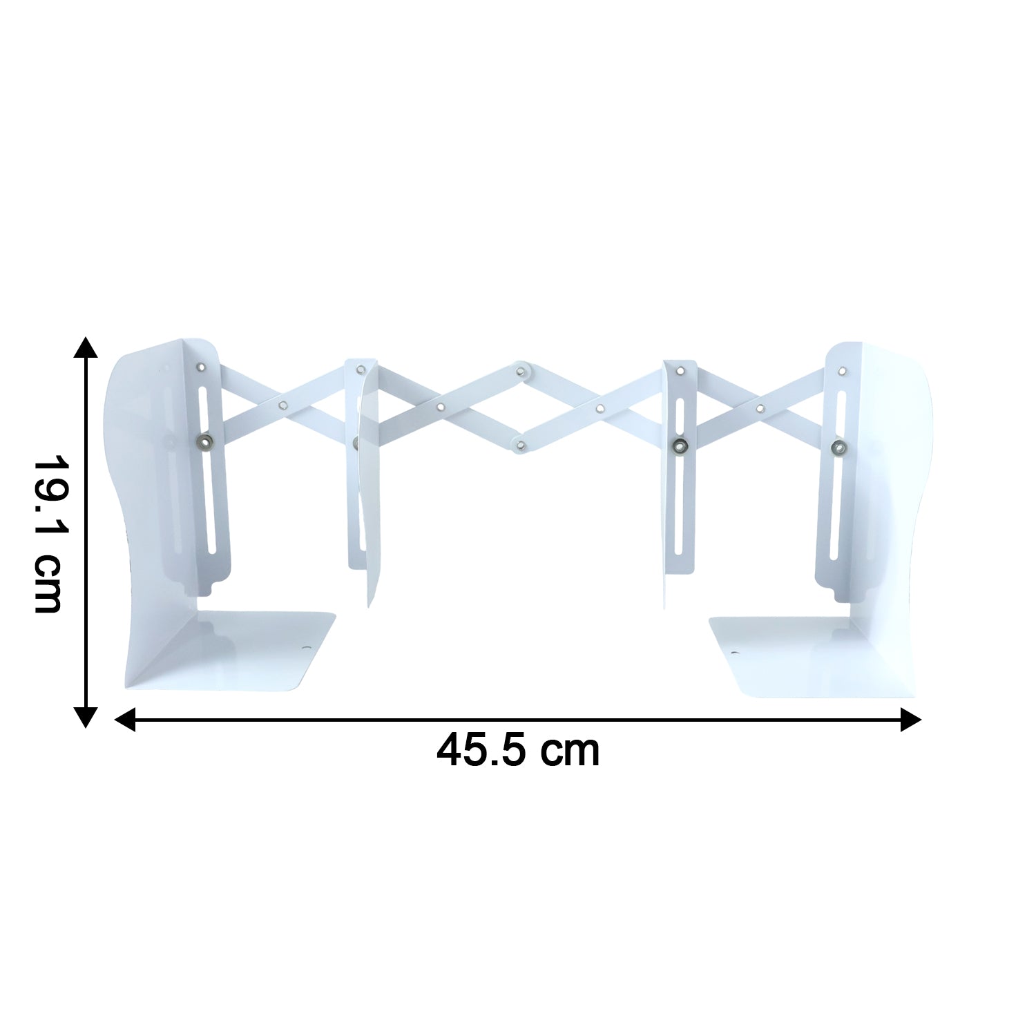 Adjustable Telescopic Iron Desk Book Stand with Expandable Accordion Design Heavy Duty Metal Book Organizer for Books Files Magazines and Documents Home Office and Study Use (1 Pc)