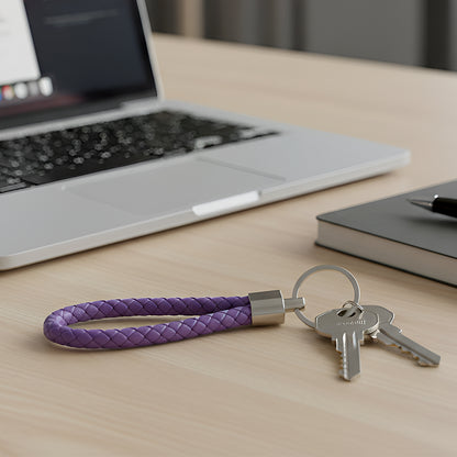 Braided Loop Keychain Set with Metal Key Ring for Home & Office Use – Stylish Handheld Accessories for Daily Carry (4 Pcs)