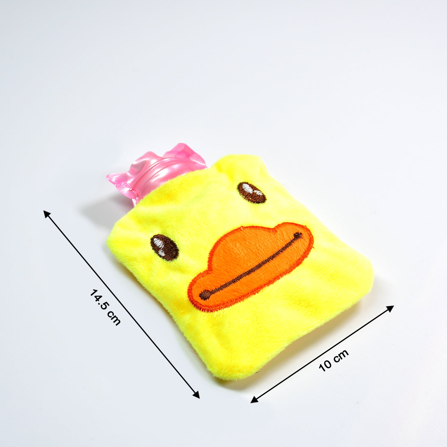 Yellow Duck Small Hot Water Bag with Soft Cover – Portable Natural Rubber Heat Therapy Bottle for Pain Relief, Menstrual Cramps, Neck, Shoulder, Back and Hand Warmer