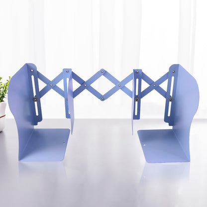 Adjustable Expandable Book Organizer Stand with Folding Scissor Design Heavy Duty Book Holder for Study Table Office Desk Home Library and Shelf Organization (1 Pc)