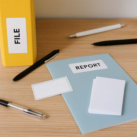 Premium All Purpose Adhesive White Labels – 128 Self Adhesive Stickers (1 x 2.75 Inch) – Writable, Easy Peel, Durable Label Stickers for Home, Office, School and Mailing Organization