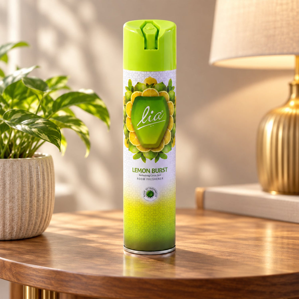 Lemon Burst Room Freshener Spray 224ml | Citrus Fragrance Aerosol Air Freshener for Home, Bedroom, Bathroom and Office