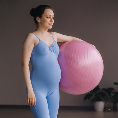65 cm Anti Burst Exercise Ball with Inflation Pump Non Slip Yoga Ball for Pilates Core Training Home Gym and Pregnancy Fitness