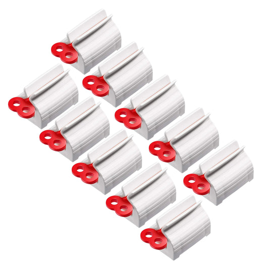 Premium 10-Piece Plastic Tube Squeezer Dispenser Set – Multi-Purpose Toothpaste, Cream, Gel, Ointment Tube Roller for Zero Waste & Maximum Product Usage