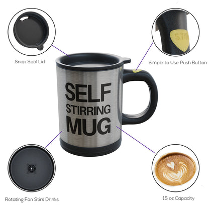 Self Stirring Mug Used In All Kinds Of Household And Official Places For Serving Drinks Coffee And Types Of Beverages Etc.
