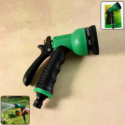 Multi-Pattern Garden Hose Spray Nozzle with Trigger Control, Watering Gun with Adjustable Mist, Shower and Jet Settings for Plants, Lawn, Car Wash and Outdoor Cleaning (1 Pc)