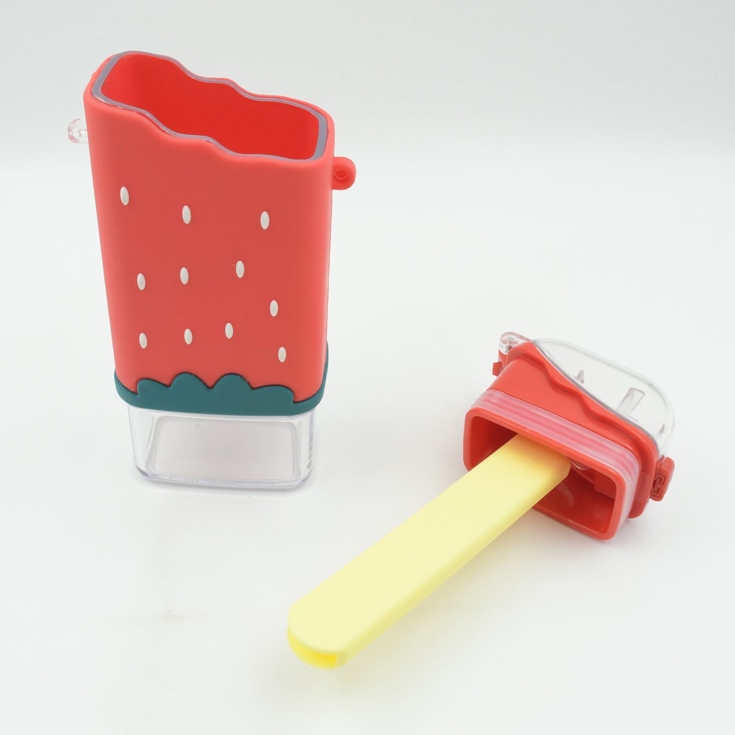 Portable Cute Water Bottle for Kids Ice Cream Shape Popsicle Water Bottle with Straw Adjustable Shoulder Strap BPA Free Leakproof 300ML