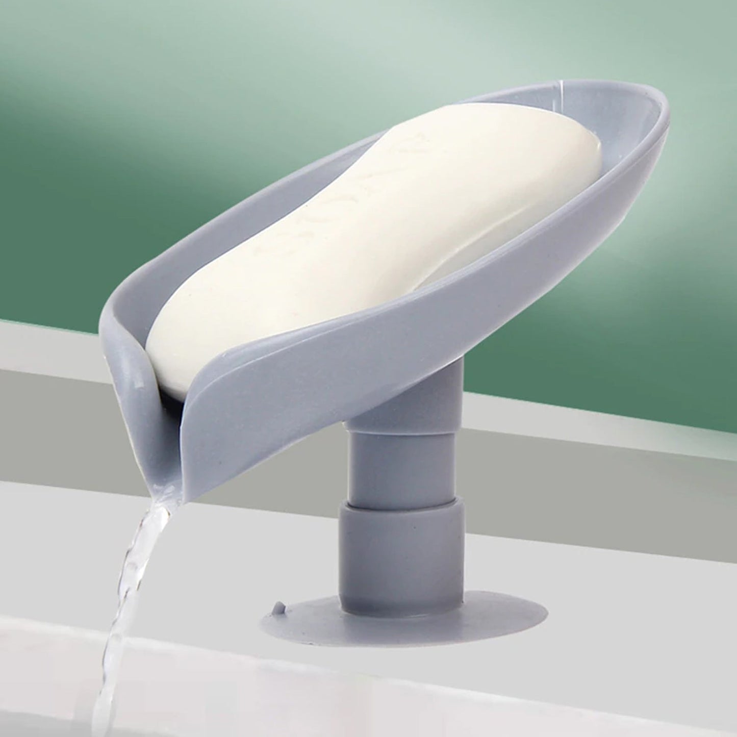 Self Draining Soap Holder For Bathroom | Leaf Shape Soap Dish | Kitchen Soap Tray