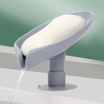 Self Draining Soap Holder For Bathroom | Leaf Shape Soap Dish | Kitchen Soap Tray