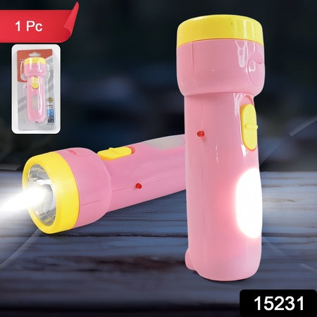 2-in-1 Rechargeable Small Handy LED Torchlight Portable Emergency Flashlight for Home Outdoor Travel and Tracking (1 Pc)