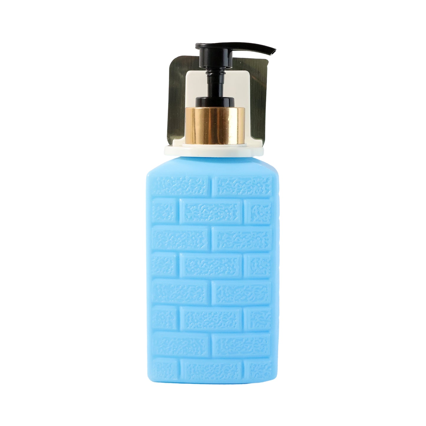 Wall-Mounted Liquid Soap Dispenser with Push Pump and Self-Adhesive Holder – Handwash and Sanitizer Dispenser (1 Set)
