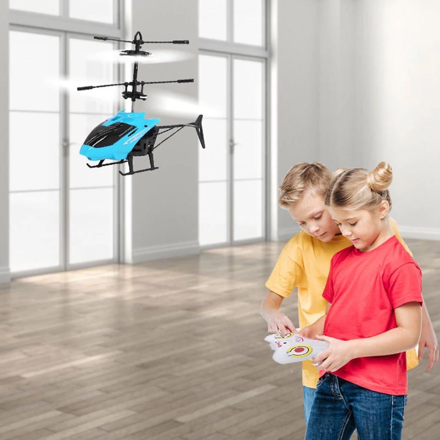 Remote Control Helicopter with USB Chargeable Cable for Boys and Girls – Sensor Flying RC Helicopter Toy with Automatic Take-Off and Remote Control – Pack of 1
