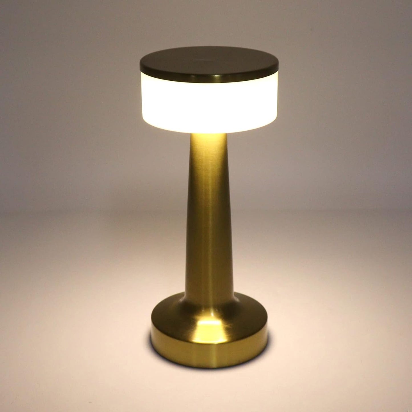 USB Rechargeable Touch Control LED Table Lamp with 3 Color Modes and 3 Brightness Levels Portable Dimmable Metal Desk Lamp for Bedroom Home Office and Restaurant (1 Piece)