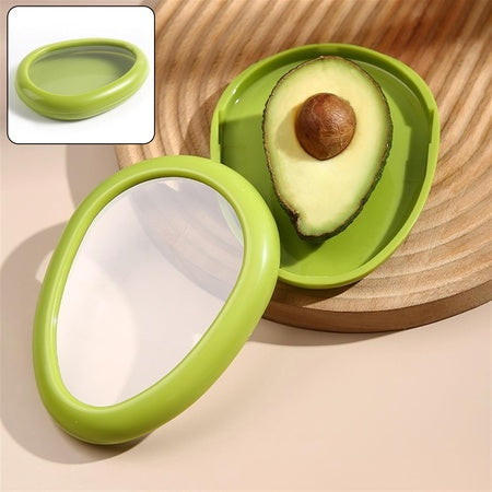 Green Oval Shape Vegetable Container Premium Fruit Saver Keeper for Kitchen Organization and Refrigerator Storage (1 Pc)