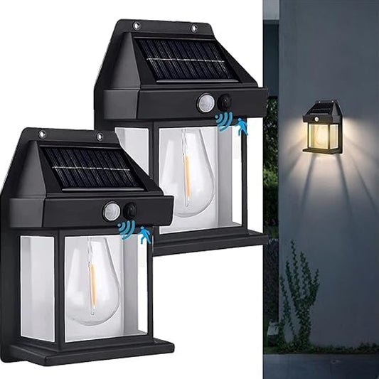 Solar Wall Lamp - Wireless Outdoor Light with Motion Sensor & 3 Modes