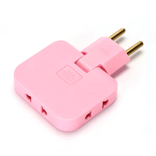 Wireless 3 in 1 Universal Adapter Foldable Rotating Multi Plug Socket Converter 180 Degree Extension Plug (1 Pc)