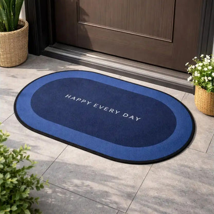 Bathroom Floor Mat Fast Absorbing Slip-resistant Oval Design