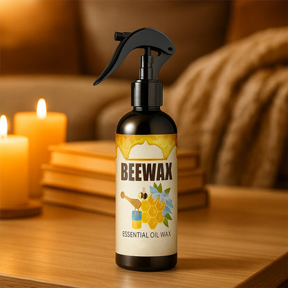 120 ML Beeswax Essential Oil Wood Polish Spray, Furniture Cleaner & Restorer for Wooden Surfaces, Leather, Bamboo & Antique Items