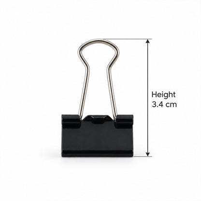 Metal Paper Holding Binder Clips For Office School And Home Organization (12 Pc 19 Mm)