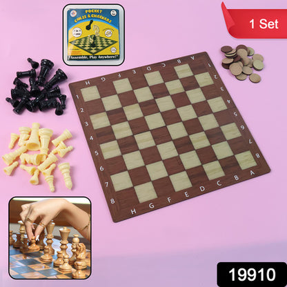 Chess Checkers 2-in-1 Travel Game - (1 Set)