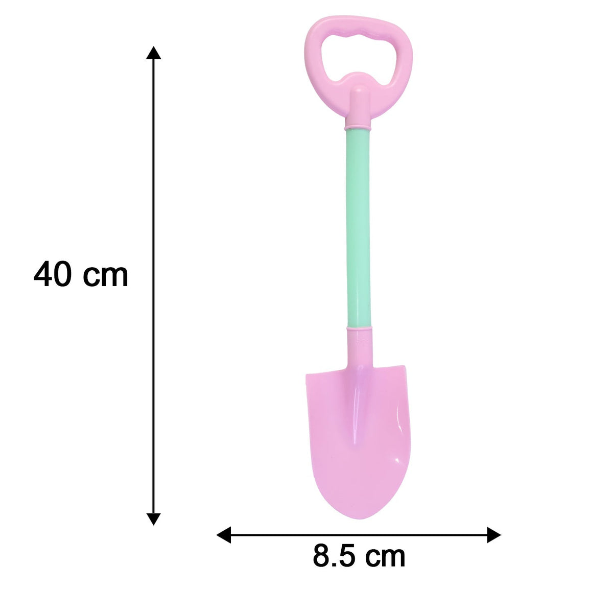 Kids Beach Sand Shovel Toy Set of 2 | Colourful Plastic Digging Shovel and Scoop for Beach, Garden and Outdoor Play
