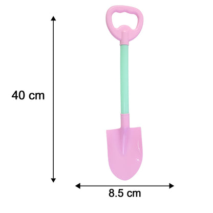 Kids Beach Sand Shovel Toy Set of 2 | Colourful Plastic Digging Shovel and Scoop for Beach, Garden and Outdoor Play