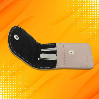 4 in 1 Stainless Steel Nail Clipper Kit with Mirror Travel Manicure Set Nail Cutter Grooming Tools in Portable Case
