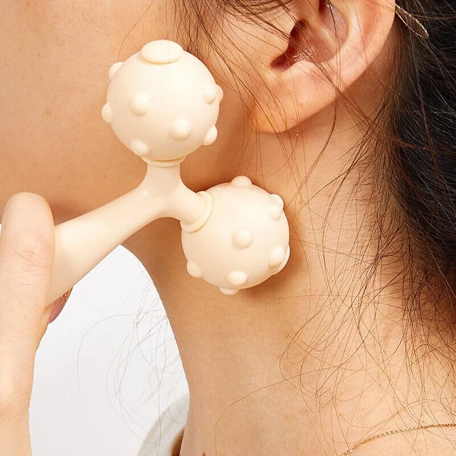 Facial and Body Massage Roller for Face Lifting, Skin Toning, Puffiness Reduction & Muscle Relaxation | Dual Ball Face Massager Tool for Jawline, Neck, Shoulders & Full Body Care (1 Pc)