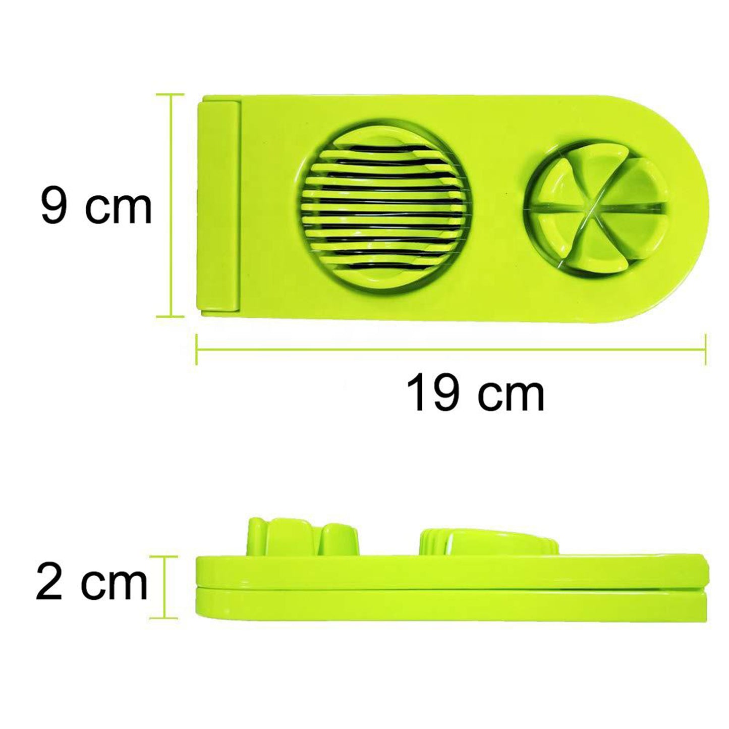 2 in 1 Double Cut Boiled Egg Cutter and Slicer with Stainless Steel Wire – Easy Egg Slicing Tool for Kitchen Use