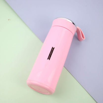 Outdoor Sport Glass Water Bottle 400ml | Leak-Proof, BPA-Free | Hot & Cold Water Bottle (Pink)