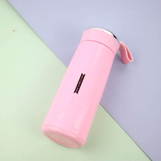 Outdoor Sport Glass Water Bottle 400ml | Leak-Proof, BPA-Free | Hot & Cold Water Bottle (Pink) Stylish. Safe. Strong. Stay hydrated anywhere