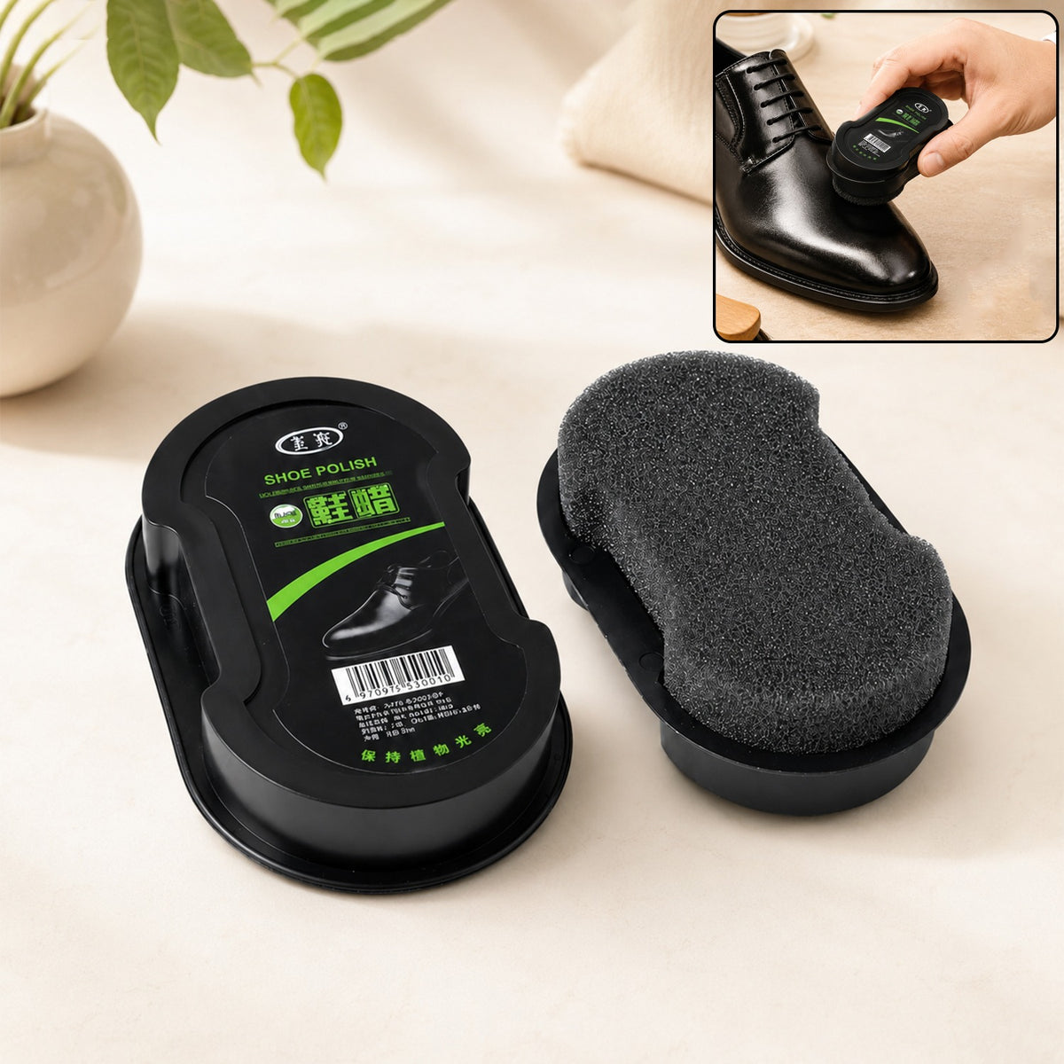 Shoe Polish Sponge Applicator for Instant Shine and Leather Shoe Care