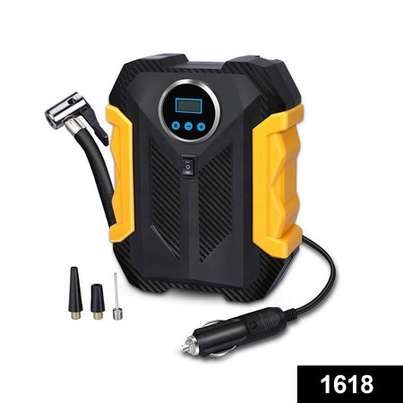 Portable Electric Car Air Compressor Pump – 12V Tyre Inflator with Pressure Gauge and Auto Shut-Off for Car, Bike, Bicycle and Inflatables