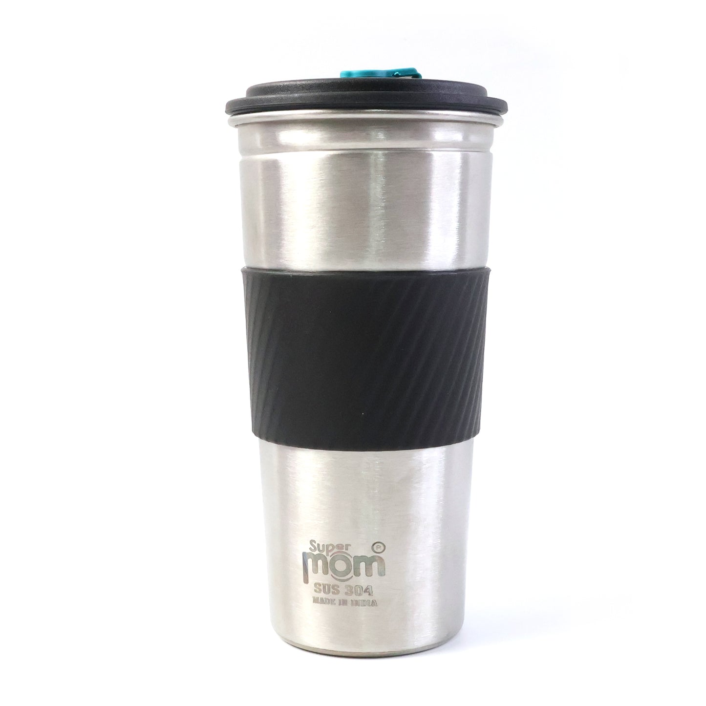 Supermom Stainless Steel Sip Mate Travel Tumbler with Leak-Resistant Lid &amp; Heat-Insulated Grip for Hot and Cold Beverages (500 ml)